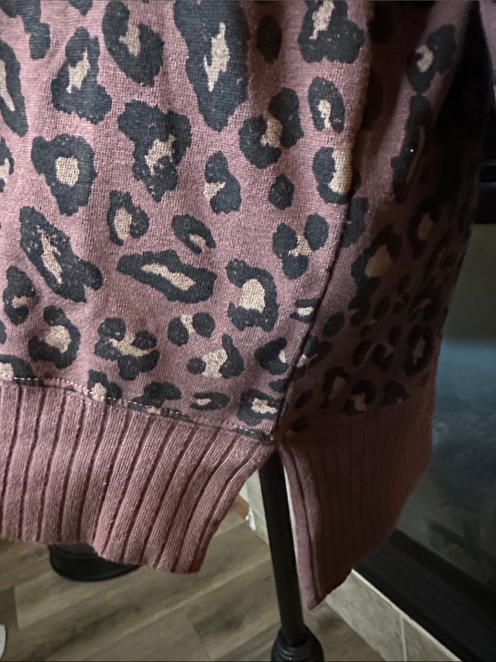 Maurices Willowsoft Leopard Print Tunic Sweatshirt XL Cozy Crewneck Pullover - Picture 5 of 12